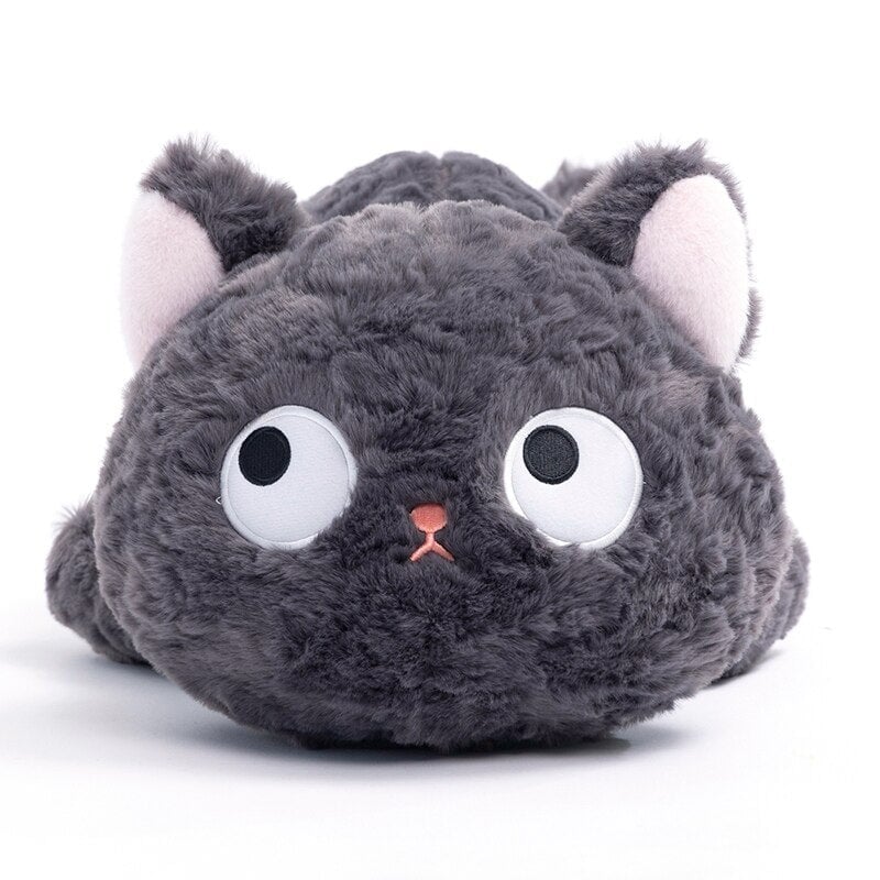 Soft Black Kitten Plush Toy Laying Down