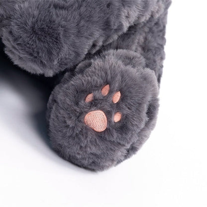 Soft Black Kitten Plush Toy Laying Down