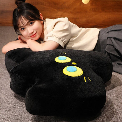 Cuddly Black Kitten Soft Plush Pillow