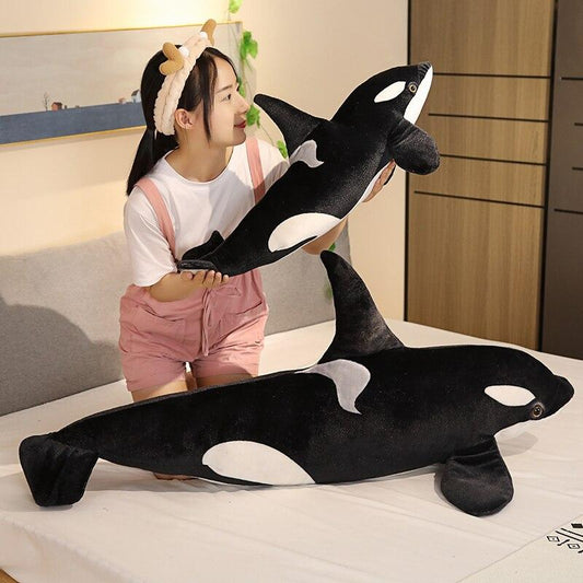 Adorable Black Whale Cuddly Plush Toy - Luxicro