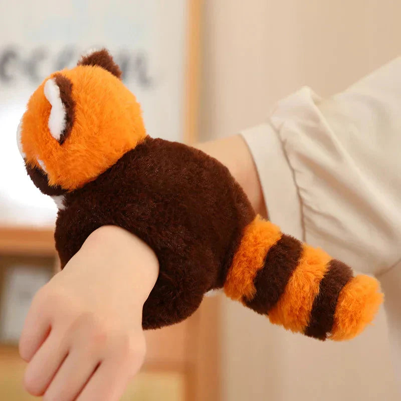Cute Plush Animal Wristband Keychain Set