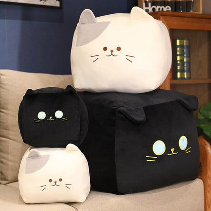 Cute Black White Cat Soft Plush Toys - Luxicro