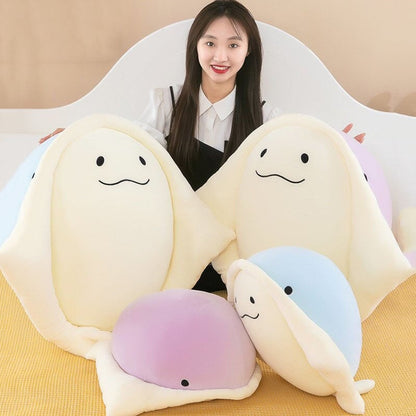 Cute Blue Purple Manta Ray Soft Toy