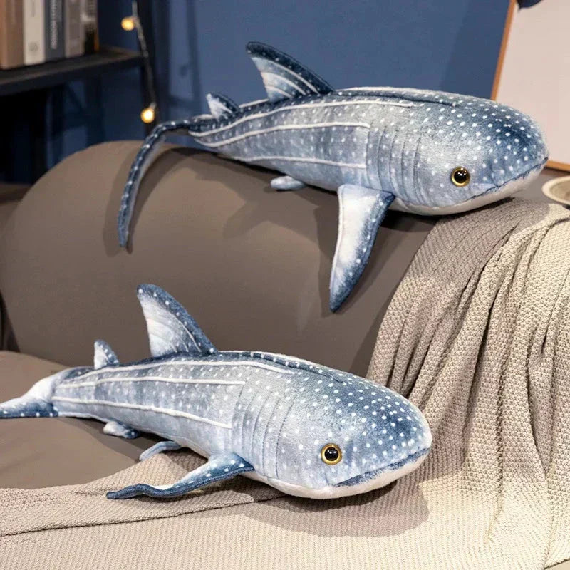 Adorable Navy Blue Shark Stuffed Animal