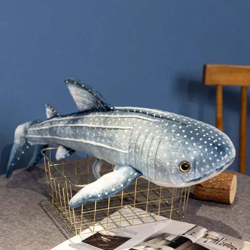 Adorable Navy Blue Shark Stuffed Animal - Luxicro