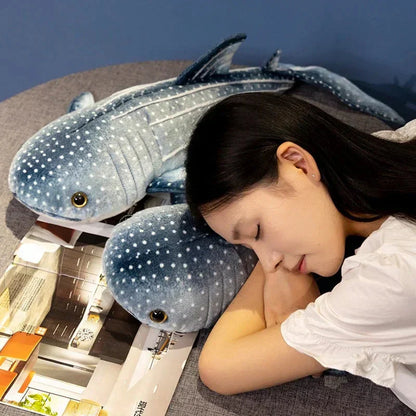 Adorable Navy Blue Shark Stuffed Animal
