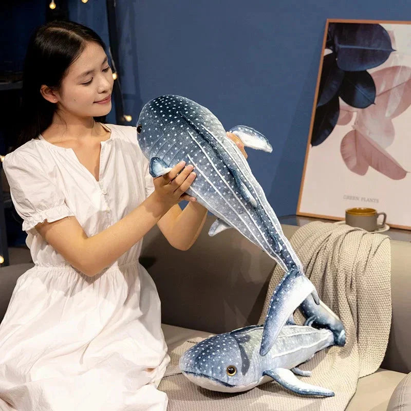 Adorable Navy Blue Shark Stuffed Animal