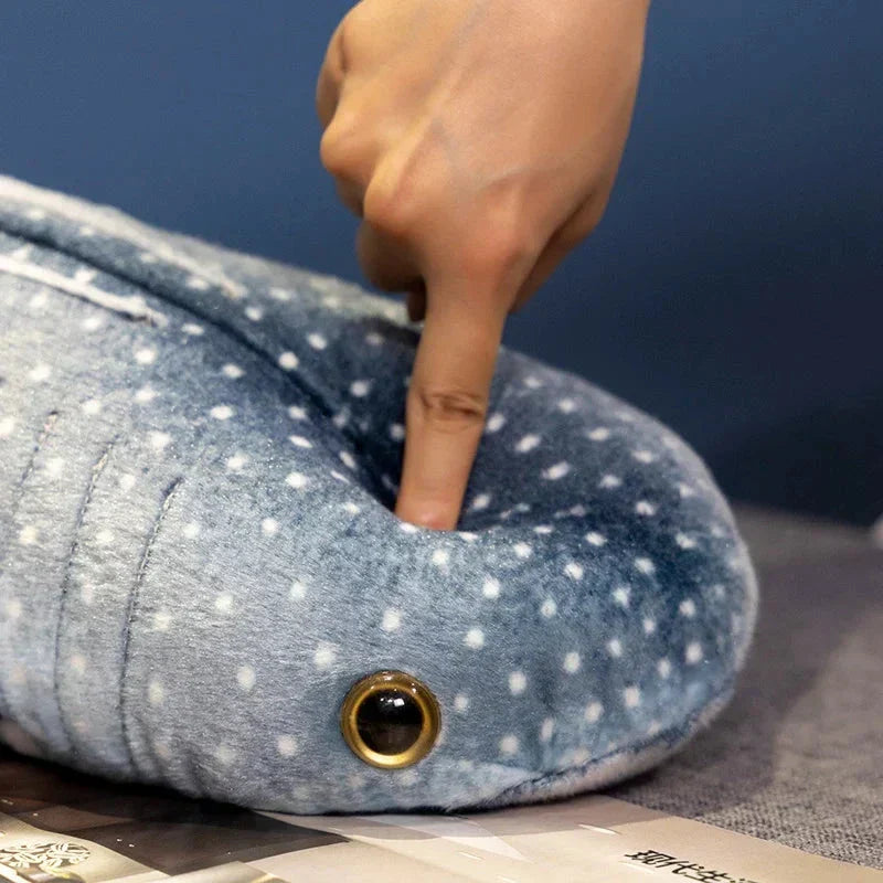 Adorable Navy Blue Shark Stuffed Animal