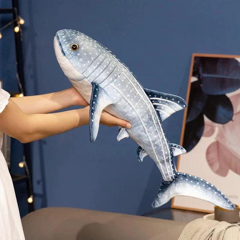 Adorable Navy Blue Shark Stuffed Animal