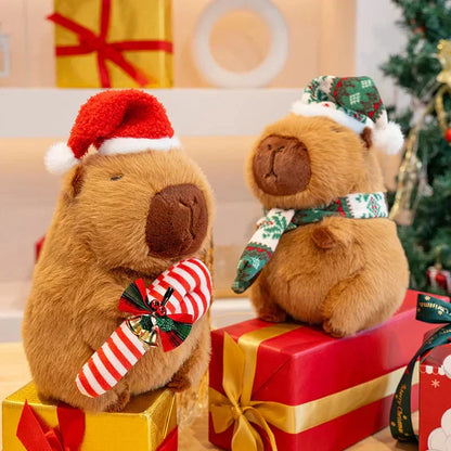Cute Christmas Capybara Soft Plush Toys