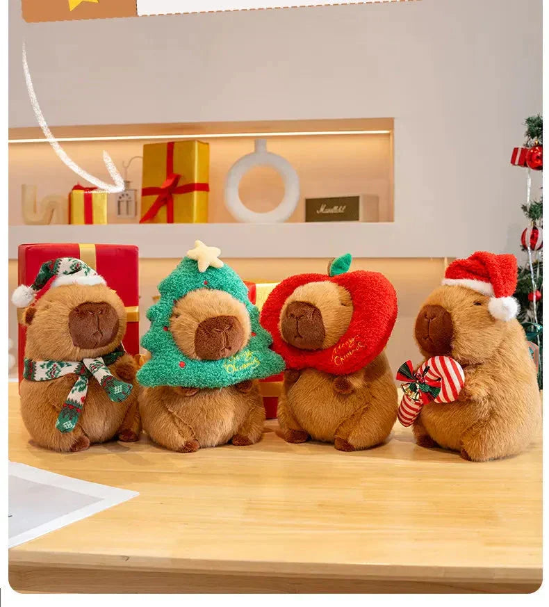 Cute Christmas Capybara Soft Plush Toys