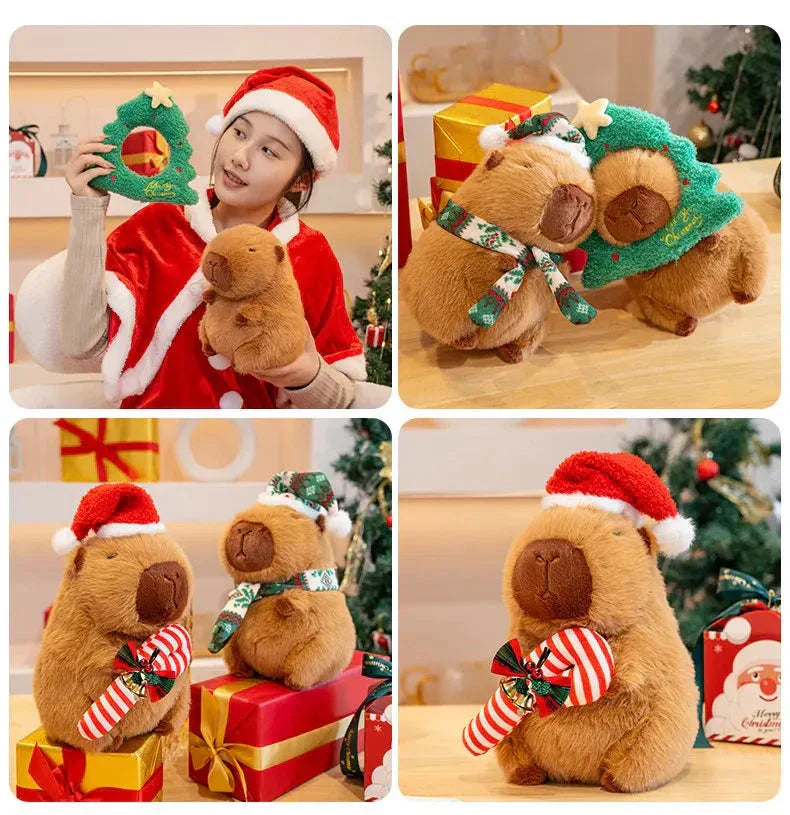 Cute Christmas Capybara Soft Plush Toys