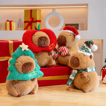Cute Christmas Capybara Soft Plush Toys