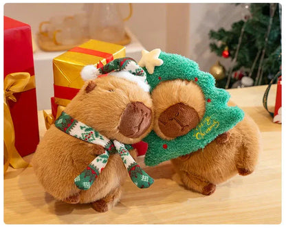 Cute Christmas Capybara Soft Plush Toys