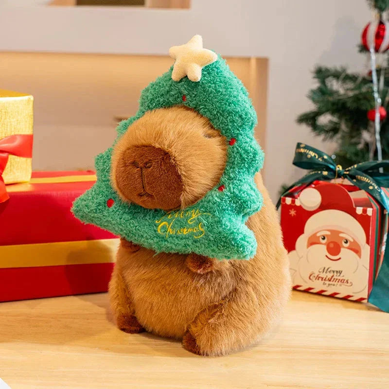 Cute Christmas Capybara Soft Plush Toys