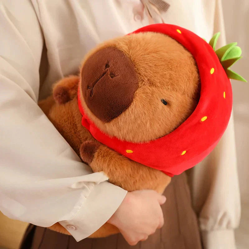 Cute Capybara Strawberry Soft Toy