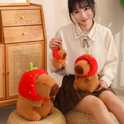 Cute Capybara Strawberry Soft Toy