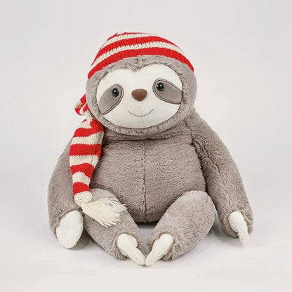 Adorable Sloth Soft Christmas Toy with Colorful Hat