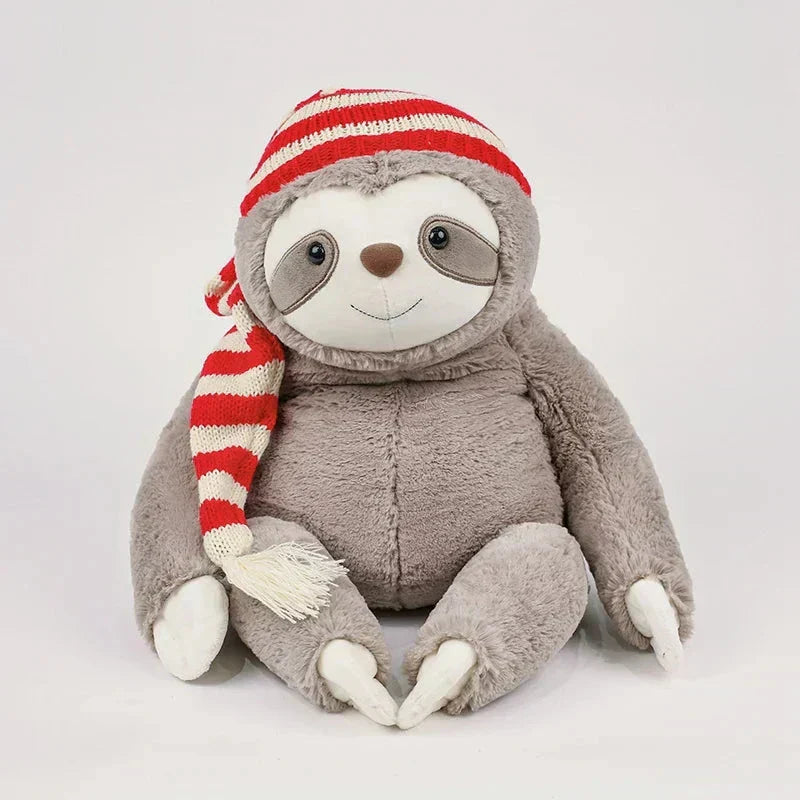 Adorable Sloth Holiday Stuffed Animal with Hat