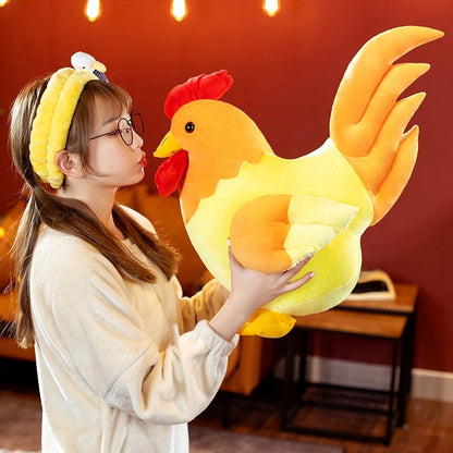 Cute Fluffy Chicken Plush Toy Set