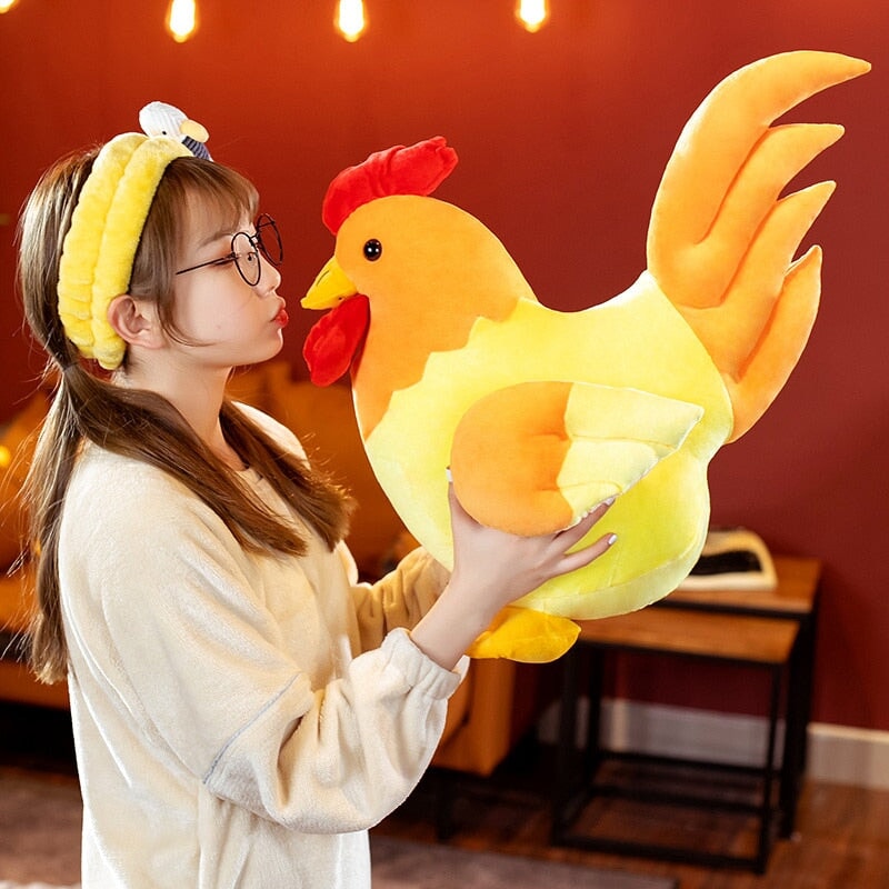 Cute Fluffy Chicken Plush Toy Set