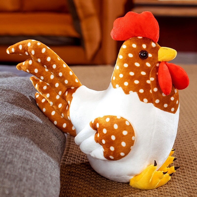 Cute Fluffy Chicken Plush Toy Set