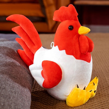 Cute Fluffy Chicken Plush Toy Set