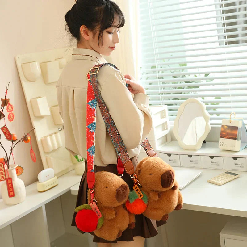 Cute Capybara Soft Plush Toy with Clip