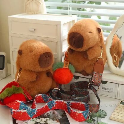 Cute Capybara Soft Plush Toy with Clip