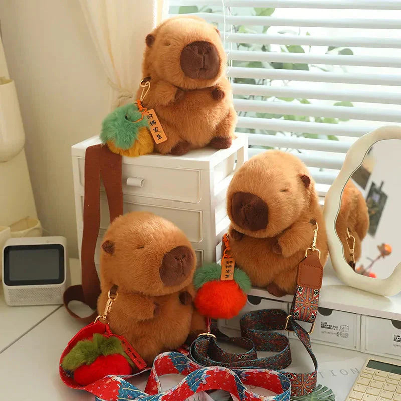 Cute Capybara Soft Plush Toy with Clip