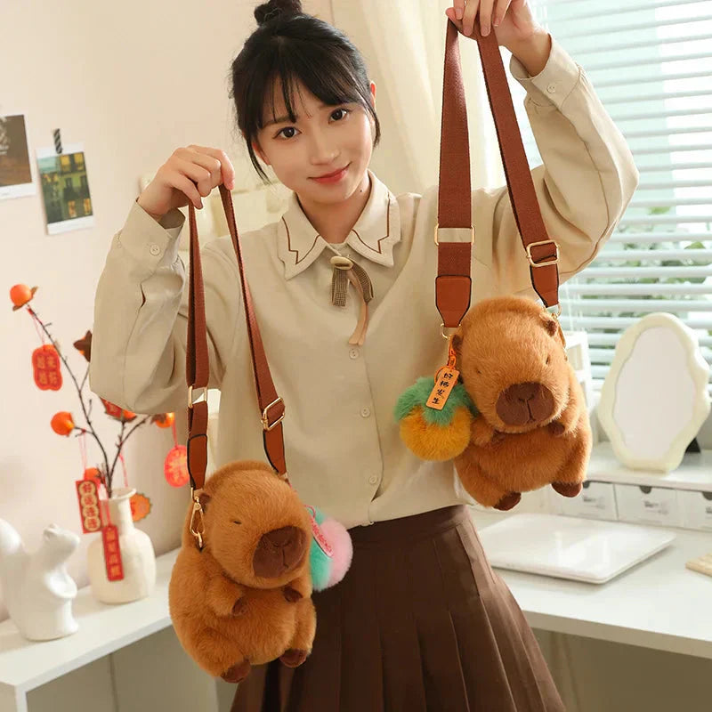 Cute Capybara Soft Plush Toy with Clip