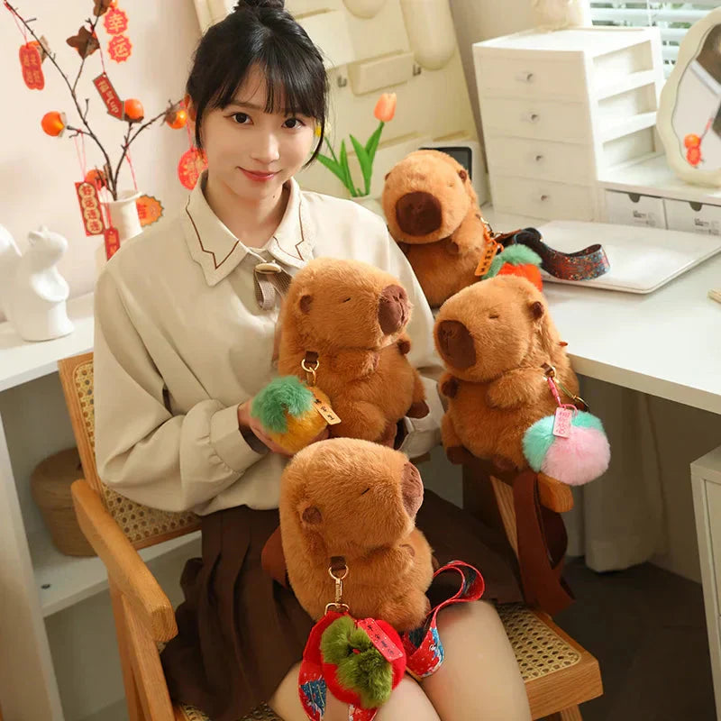 Cute Capybara Soft Plush Toy with Clip