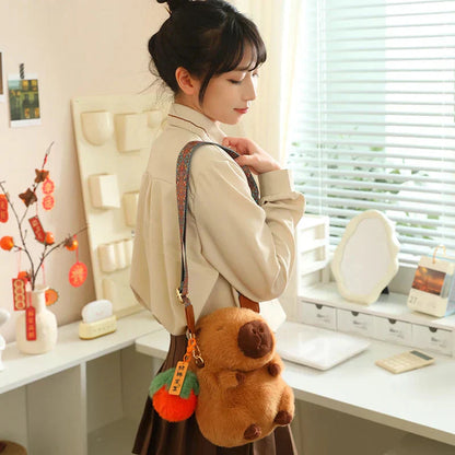 Cute Capybara Soft Plush Toy with Clip
