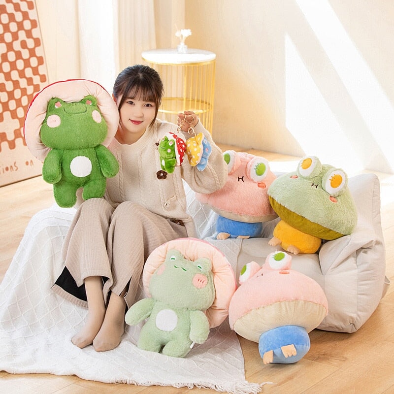 Cute Mushroom Frog Soft Plush Toys