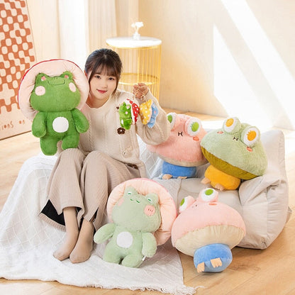 Cute Mushroom Frog Soft Plush Toys