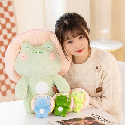 Cute Mushroom Frog Soft Plush Toys
