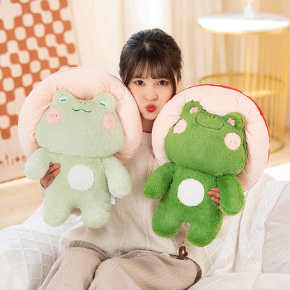 Cute Mushroom Frog Soft Plush Toys