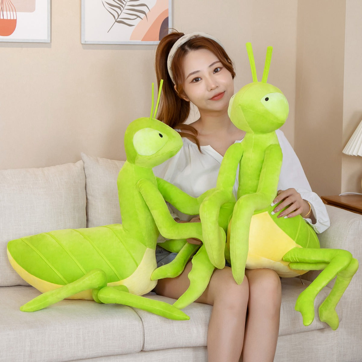 Adorable Large Praying Mantis Plush Toy