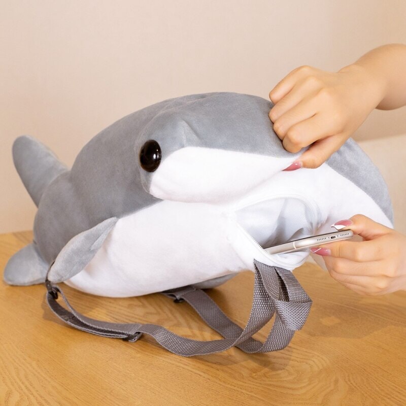 Fun Shark Fuzzy Kids Backpack
