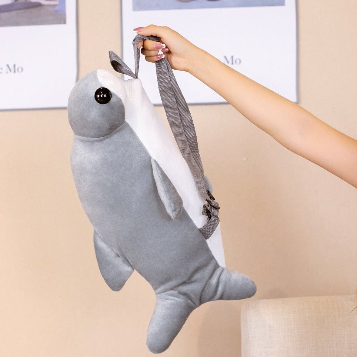 Fun Shark Fuzzy Kids Backpack