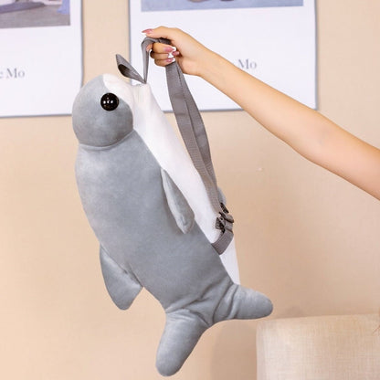 Fun Shark Fuzzy Kids Backpack