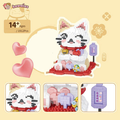 Cute Lucky Cat Mini Figure Building Kit