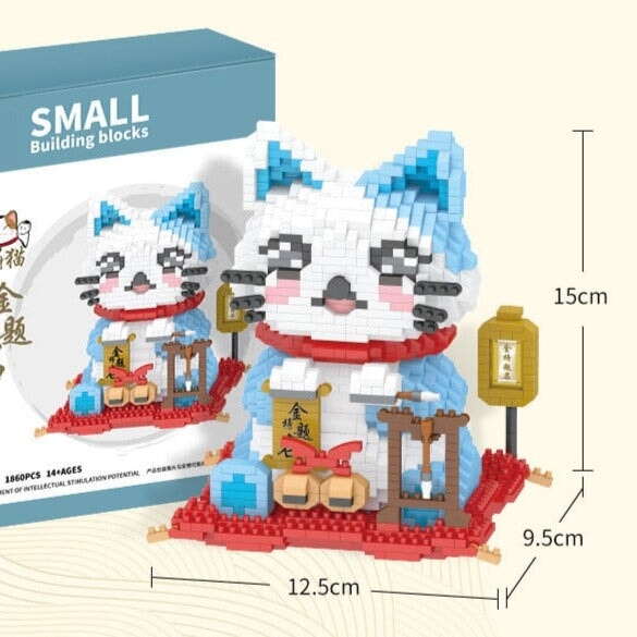 Cute Lucky Cat Mini Figure Building Kit