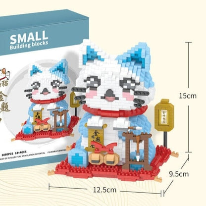 Cute Lucky Cat Mini Figure Building Kit