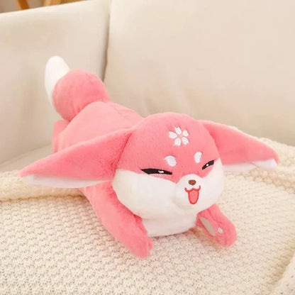 Adorable Floral Pink Fox Plush Toy