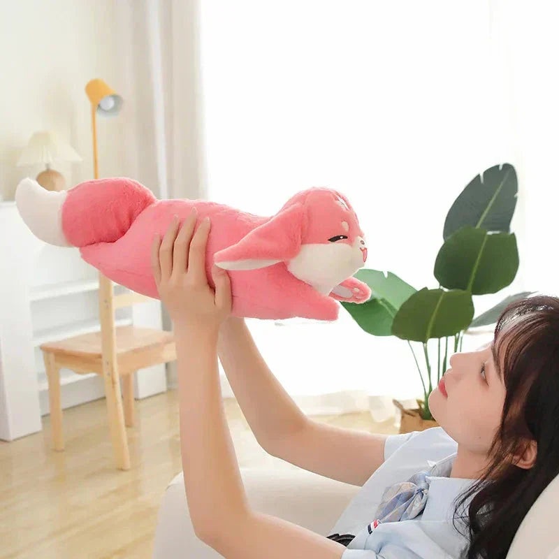 Adorable Floral Pink Fox Plush Toy