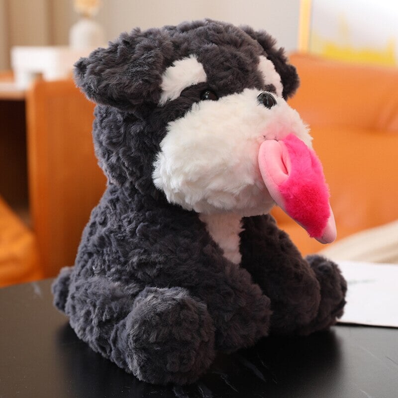 Cute Black Puppy Slipper Plush Toy