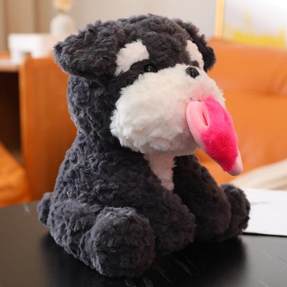 Cute Black Puppy Slipper Plush Toy
