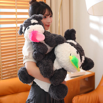 Cute Black Puppy Slipper Plush Toy