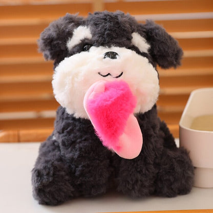 Cute Black Puppy Slipper Plush Toy